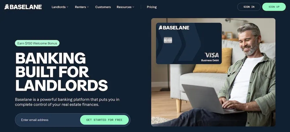 How to Report Bad Tenants to Credit Bureaus 3 baselane signup new logo darkblue