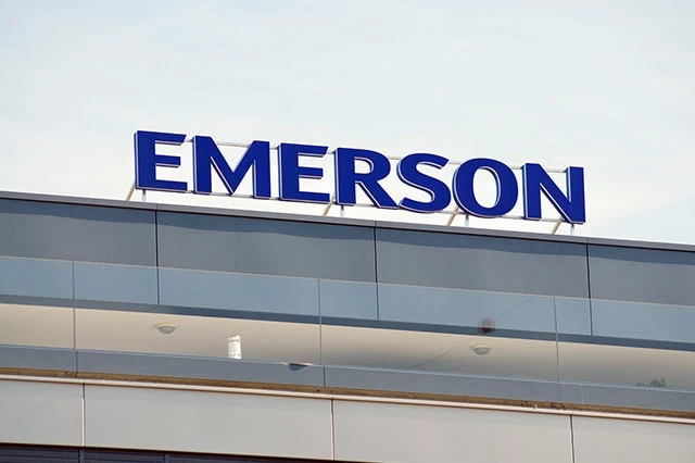 a sign for emerson electric.