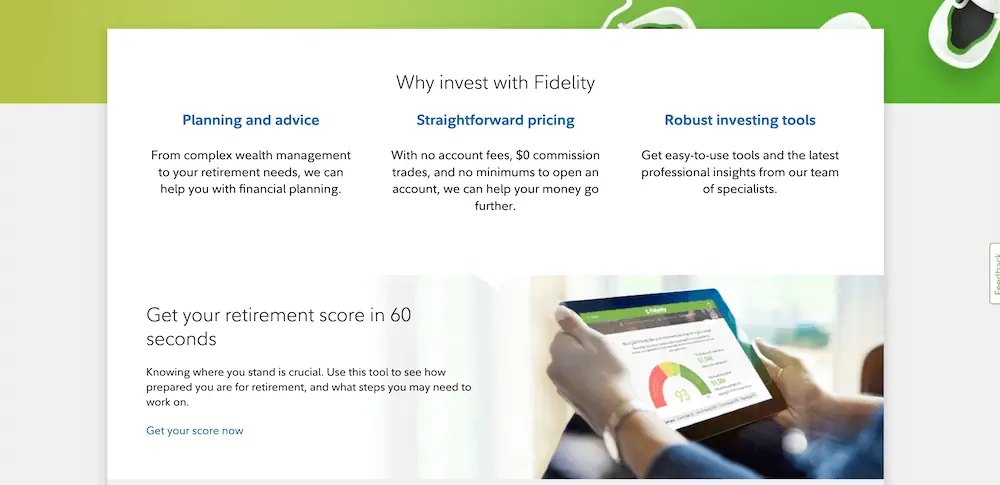 Fidelity signup general