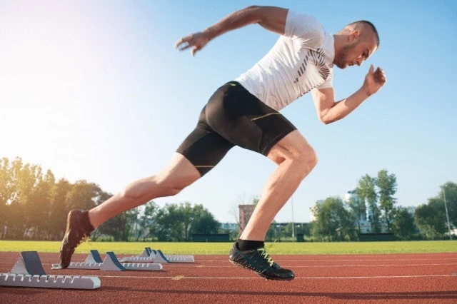 man starting race