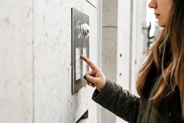 video intercom system apartment door release