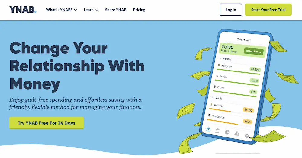 YNAB signup new